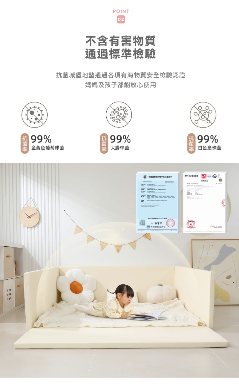 抗菌百變兒童城堡地墊
